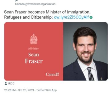 Canadian PM Twitter Post